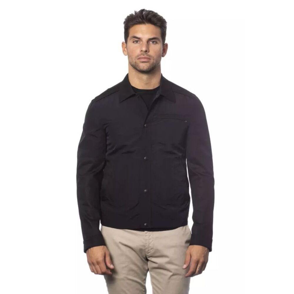 Verri Black Cotton Men Bomber Men's Jacket